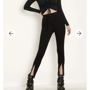 NWT Blackmilk BLACK UNZIPPED HW LEGGINGS - LIMITED XXS